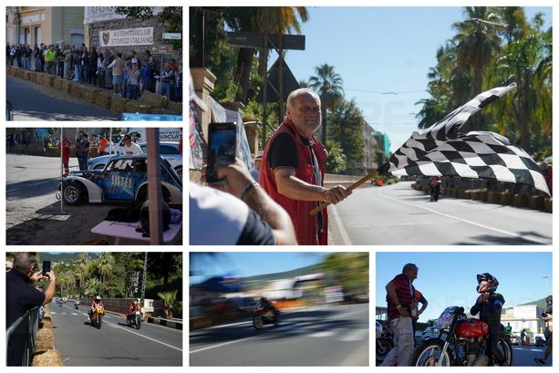 Ospedaletti: spettacolo e grande pubblico per la rievocazione storica del circuito, intanto le moto continuano a rombare (Foto e Video)