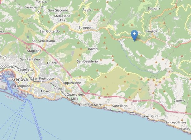 Scossa di terremoto 4.2 a Bargagli, avvertita anche a Genova Scossa di terremoto 4.2 a Bargagli, avvertita anche a Genova