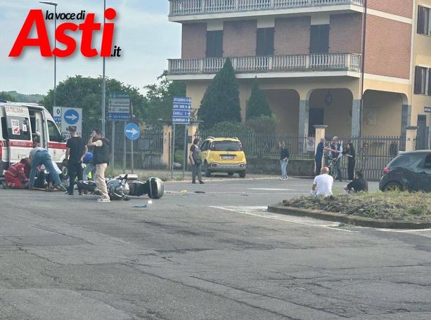 Incidente in via Lanero a Nizza Monferrato: scontro tra moto e auto [Articolo in aggiornamento]
