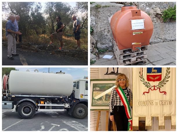 Cervo è in piena emergenza idrica, posizionate autobotti in molte zone del paese. Cha: &quot;A breve i lavori per una seconda vasca di accumulo&quot; (foto)