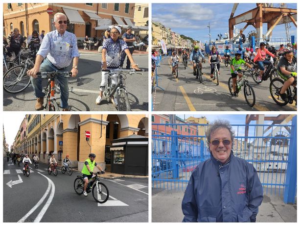 In 500 partecipano a 'Imperia in bicicletta', Scajola: "La nostra città contribuisca a migliorare la difficoltà del cambiamento climatico" (foto e video)