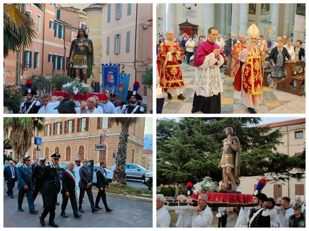 Imperia, la processione di San Maurizio lungo le vie del centro: in piazza Roma preghiera per gli studenti  (foto e video)