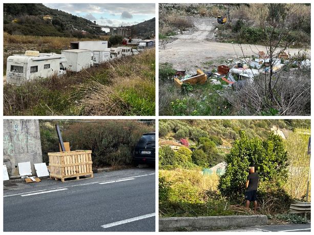 Imperia, a Barcheto rifiuti, sporcizia e parcheggio selvaggio. Lo sfogo di un residente: “Guardate come è ridotto il nostro quartiere” (foto)