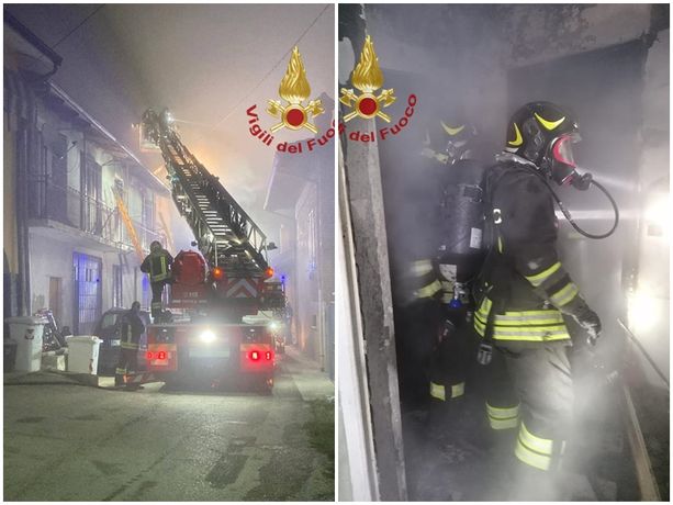 In fiamme abitazione in frazione Moriglione di Novello, nessun ferito
