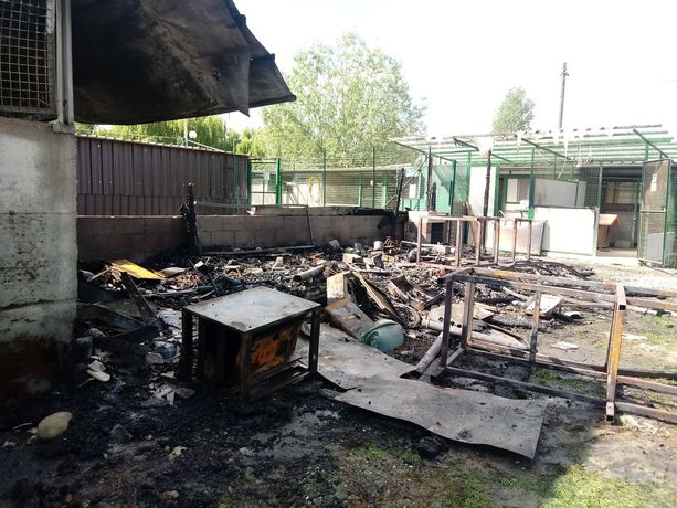 Rifugio di Cavour: va in fumo il laboratorio per le manutenzioni del canile Rifugio di Cavour: va in fumo il laboratorio per le manutenzioni del canile