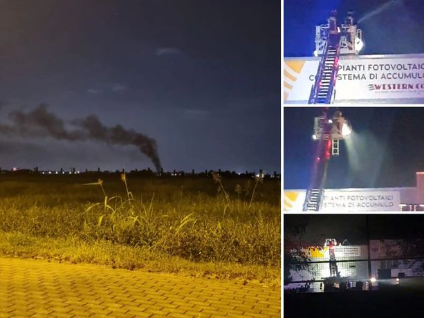 Maxi incendio nella notte in un'azienda di Cesate: due feriti trasportati in ospedale