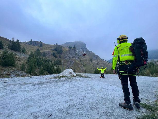 Il maltempo ostacola le operazioni di recupero dell'uomo deceduto a Roc della Niera, in Val Varaita