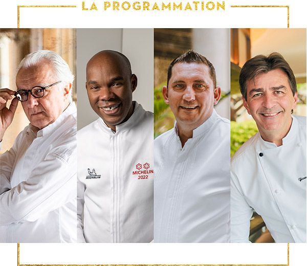 Quattro chef stellati per la cena di gala conclusiva del Festival des Etoilés Monte-Carlo Quattro chef stellati per la cena di gala conclusiva del Festival des Etoilés Monte-Carlo