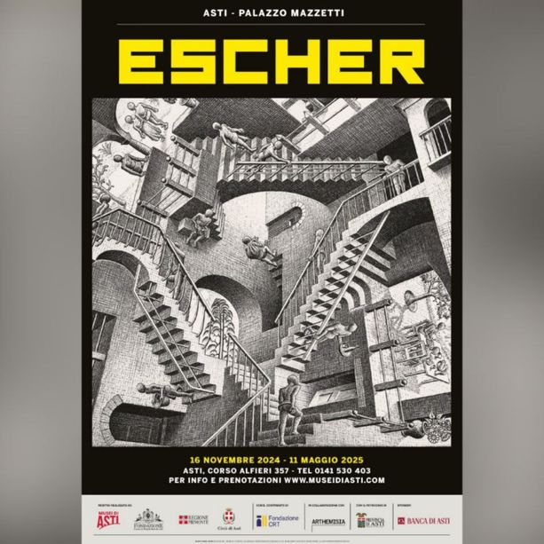 La magia di Escher arriva ad Asti: oltre 100 opere esposte a Palazzo Mazzetti