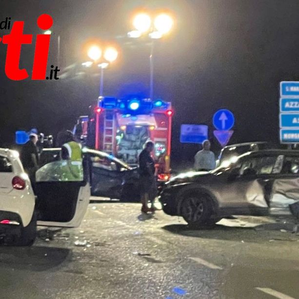 Tangenziale di Asti: incidente notturno all’uscita di corso Savona con quattro auto coinvolte