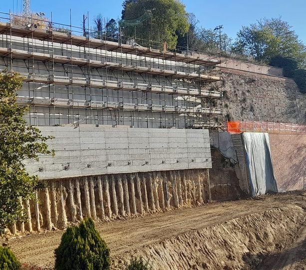 Muraglione di Moncalvo: si va verso la risoluzione definitiva, dopo otto mesi dall'inizio dei lavori
