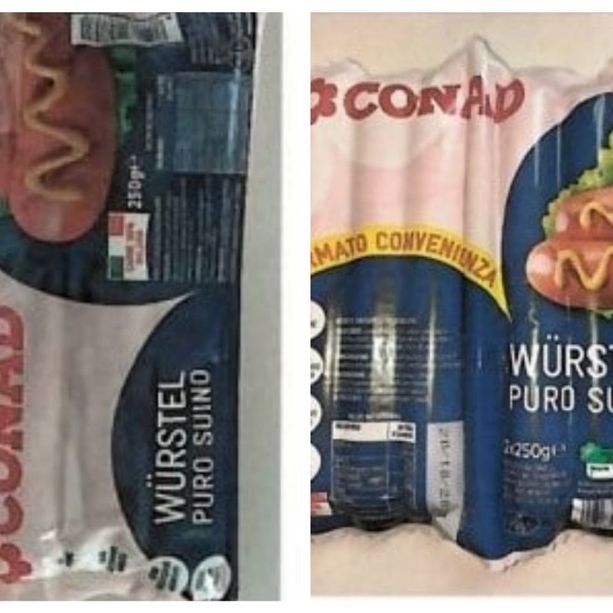Ritirato un lotto di wurstel Conad per possibile presenza di frammenti plastici