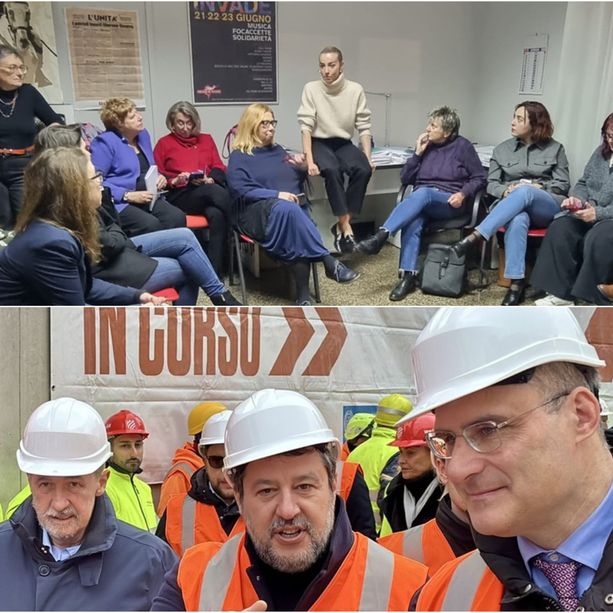 Lei donna tra le donne, lui in cantiere con Salvini: Salis e Piciocchi agli antipodi per il via alla campagna elettorale