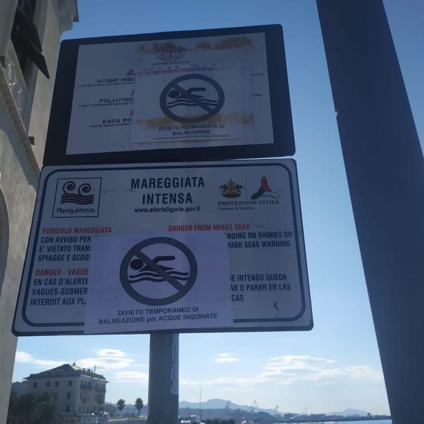 Pegli, bagni vietati su tutto il litorale: una bruttissima notizia