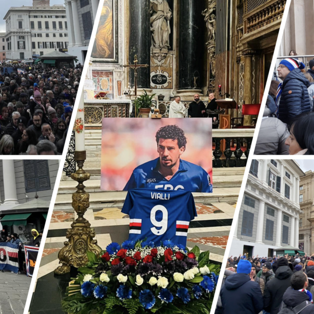 L’ultimo saluto a Gianluca Vialli, la folla in piazza Matteotti (Video)