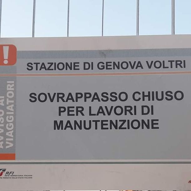 Sovrappasso chiuso alla stazione di Voltri, per Rfi occorre un anno e mezzo