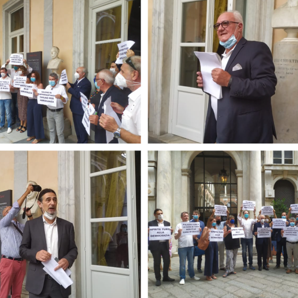 Il centrosinistra presenta la coalizione per le comunali, ma è scontro con la maggioranza: &quot;Negato l'uso di Tursi&quot; (FOTO e VIDEO)