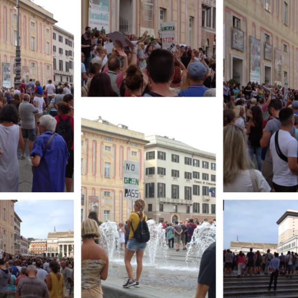 &quot;Basta dittatura&quot;, anche a Genova centinaia in piazza contro il green pass al grido di &quot;Libertà&quot; (FOTO E VIDEO)
