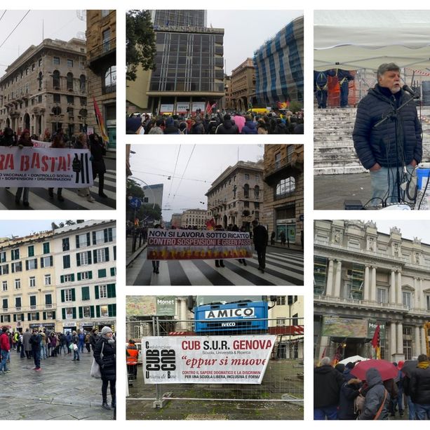 Super green pass, manifestanti in corteo per le vie del centro (Foto e Video)