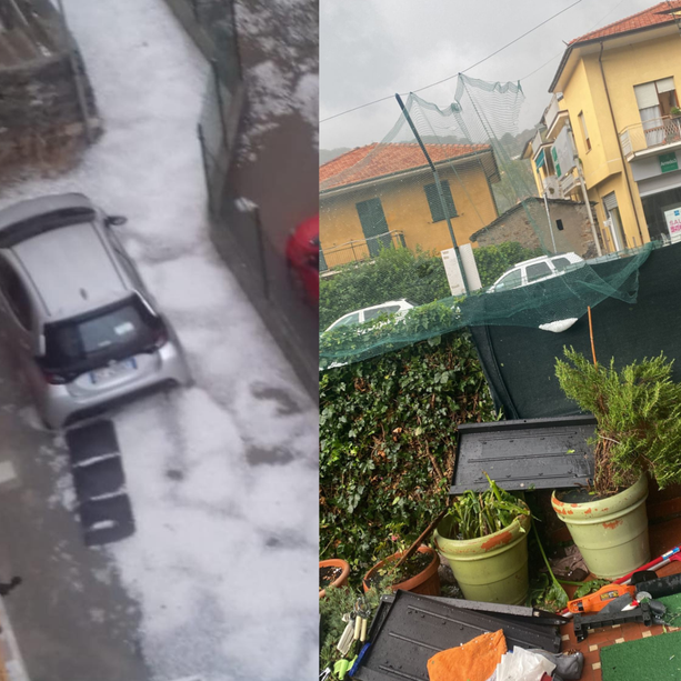 Maltempo, raffiche di vento e grandine: danni a Levante