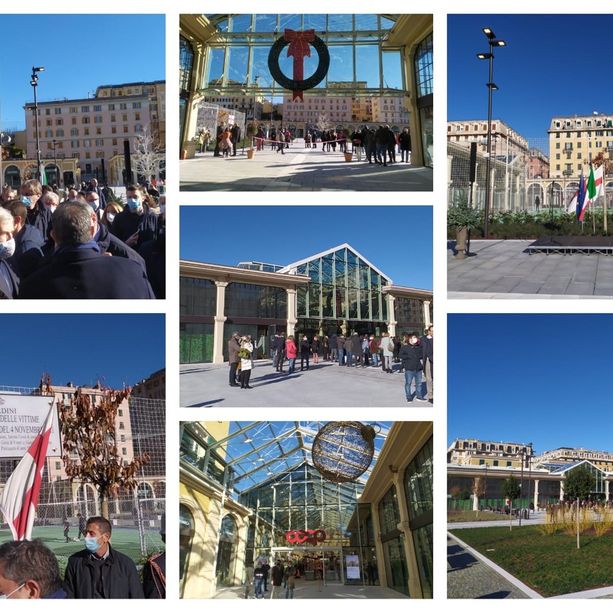 Corso Sardegna, inaugurati il nuovo mercato e il parco dedicato alle vittime dell'alluvione del 2011 (Foto e Video)