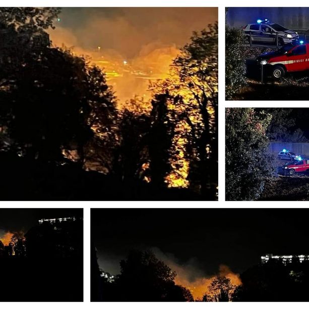 Incendio al Cep, le fiamme divorano il bosco, evacuato un palazzo