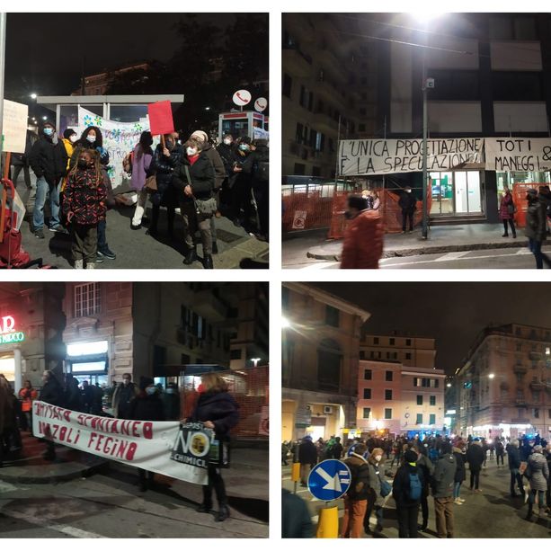 Petrolchimico, 500 in piazza per dire no al trasferimento a Sampierdarena (FOTO e VIDEO)