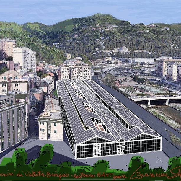 Staglieno, l'architetto Spalla presenta un progetto alternativo per la rimessa: &quot;Nessuna demolizione, diventi una casa di quartiere&quot; (Foto)