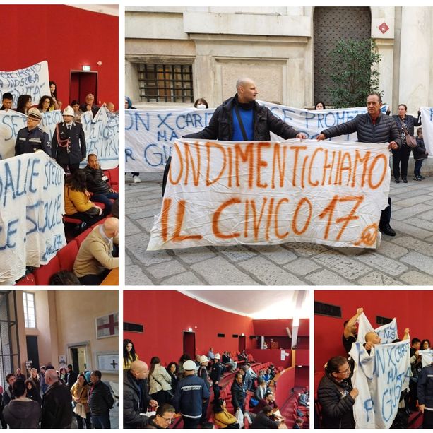 Via Piacenza, gli abitanti protestano in Comune: &quot;Oggi l'ultima notte in hotel&quot; (foto e video)