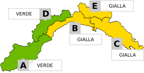 Maltempo, allerta gialla per temporali sul centro-levante della Liguria