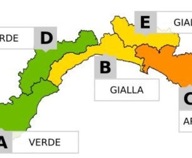 Maltempo, il 22 gennaio allerta meteo per piogge diffuse e temporali sul centro levante ligure