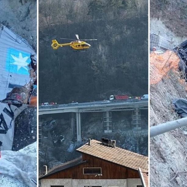 Camion precipita da viadotto A6: il VIDEO dell'incidente