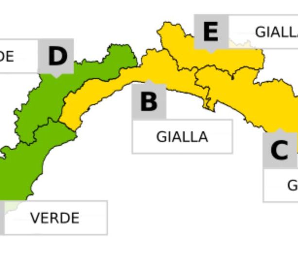 Maltempo, allerta meteo gialla per temporali su centro e levante ligure