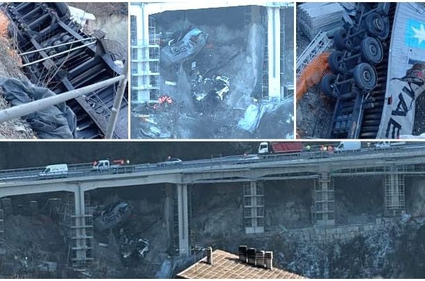 Incidente sulla A6, camion precipita da un viadotto poco prima del casello di Millesimo: un ferito grave al Santa Corona