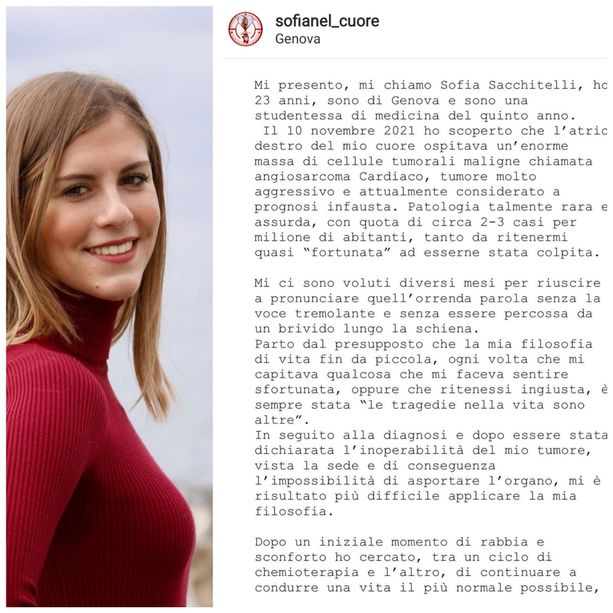 Addio a Sofia Sacchitelli, la studentessa genovese simbolo della lotta alle malattie rare