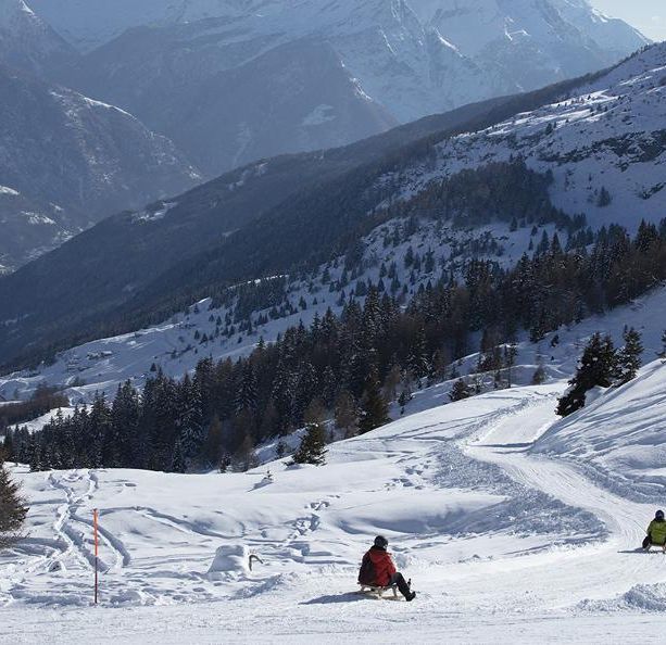 L'emozionante pista per slitte Pian Nara-Cancori