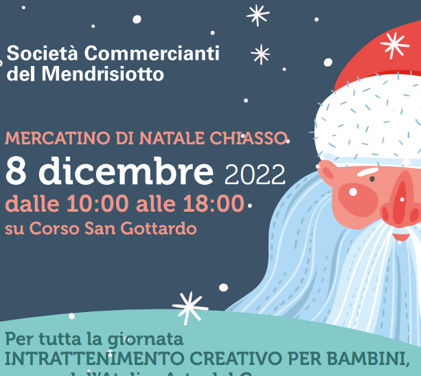 Natale a Chiasso 2022: tanti gli eventi in programma per giovedì 8 dicembre