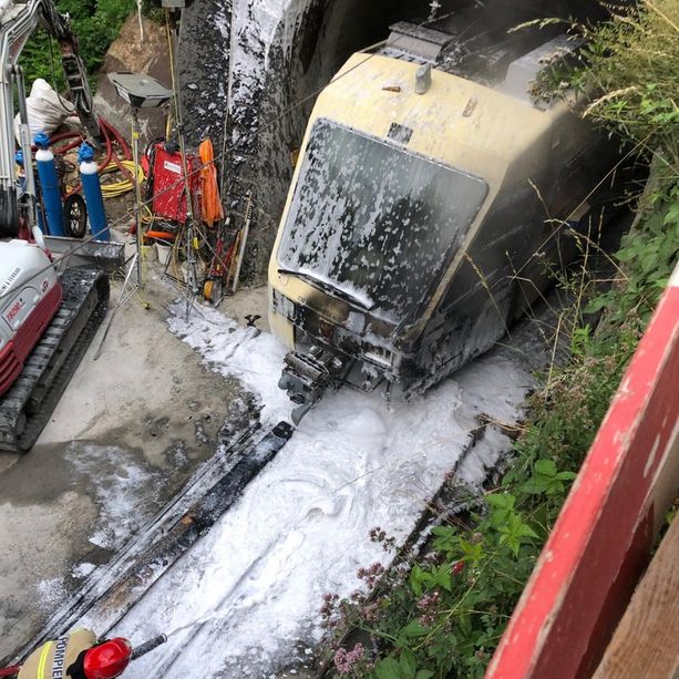 Centovalli, principio d’incendio in galleria per un locomotore
