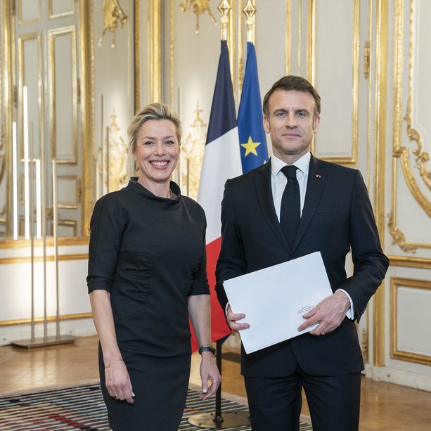 L'Ambasciatrice di Monaco in Francia Valérie Bruell-Melchior ricevuta all'Eliseo da Macron