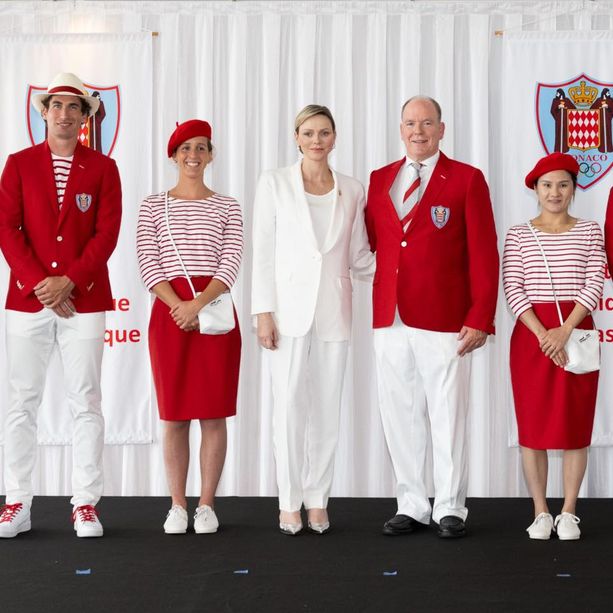 I Principi di Monaco ricevono i 5 atleti che difenderanno i colori del Principato alle Olimpiadi parigine