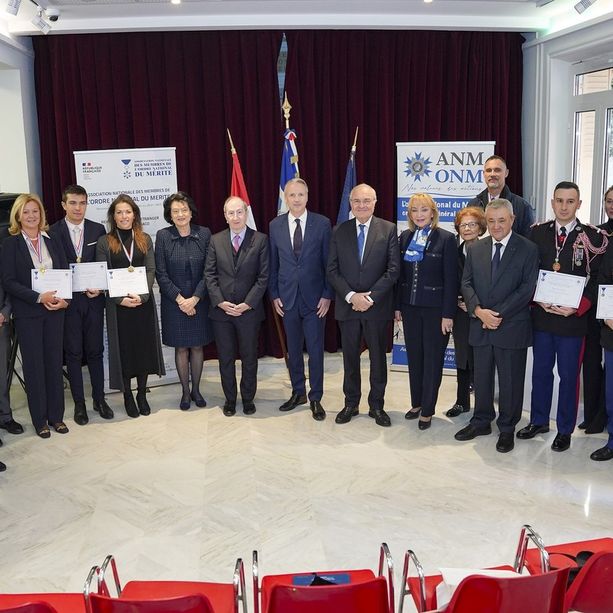 Monaco, l’Association Nationale des Membres premia i membri dell’Ordre National du Mérite