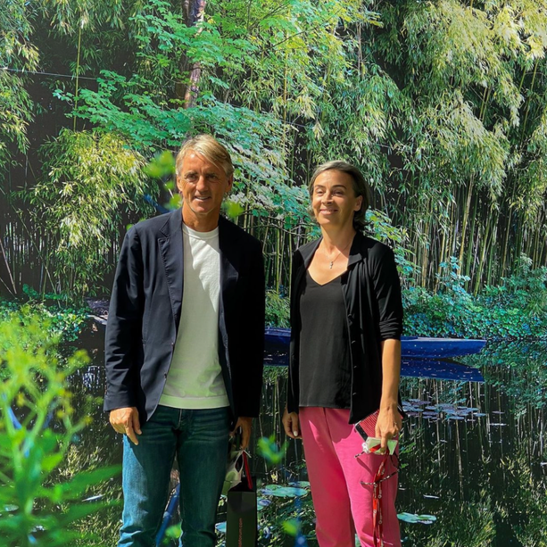 Monaco, anche l'ex ct della Nazionale Italiana Roberto Mancini tra i visitatori della mostra &quot;Monet en pleine lumiere&quot;