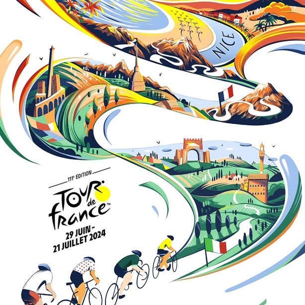 E’ un torinese l’autore del manifesto ufficiale del Tour de France 2024 (Foto)