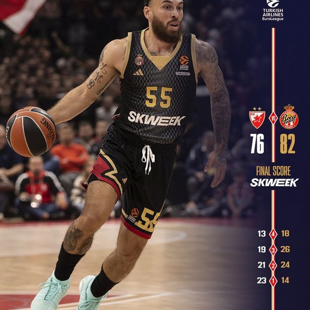 Basket, riscatto dell'AS Monaco in Euroleague: Belgrado battuta in trasferta per 82-76