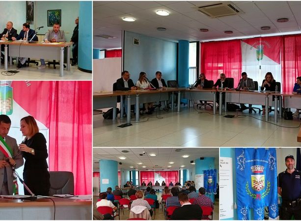 Primo consiglio comunale a Vallecrosia, inizia l'era del Biasi-bis (Foto e video)