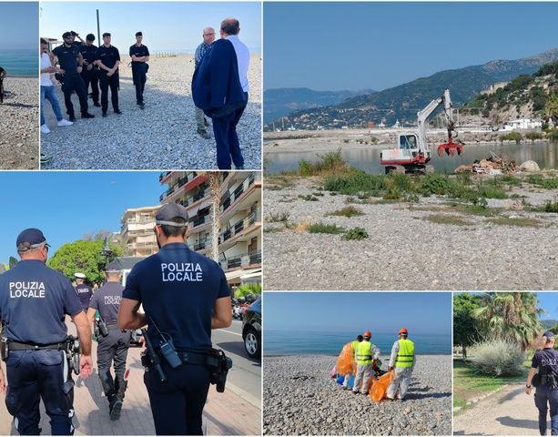 Ventimiglia, accampamenti abusivi in spiaggia e alla foce del Roya: sgomberati dalle forze dell'ordine (Foto e video)