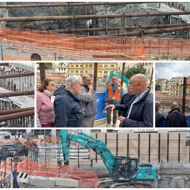 Sanremo: sopralluogo del sindaco in piazza Eroi, dall'estate prossima il cantiere sarà solo sotto terra (Foto e Video)