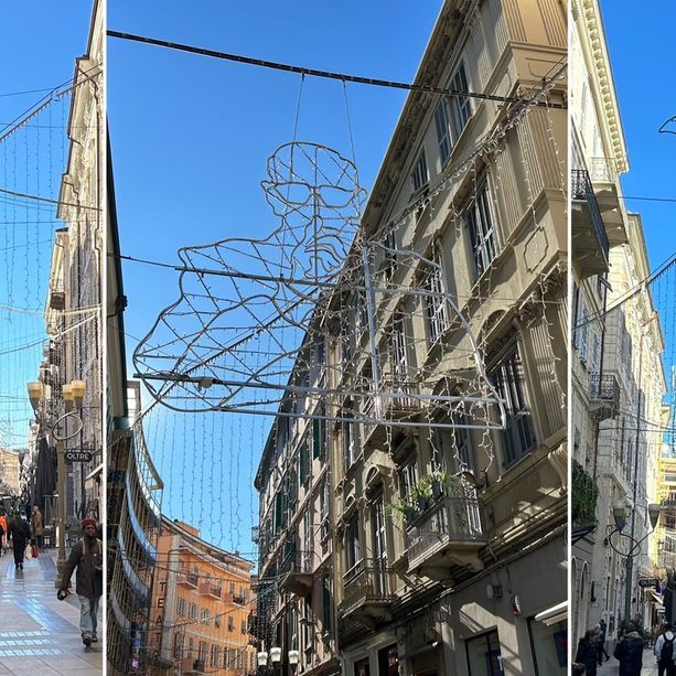 Sanremo, via Matteotti si illumina per il Festival: da Carlo Conti ai musicisti, ecco le prime luminarie dedicate alla kermesse canora