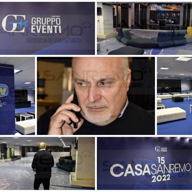 Allestimento di 'Casa Sanremo': quest'anno ancora senza pubblico ma sicuramente più 'aperta' del 2021 (Foto e Video)