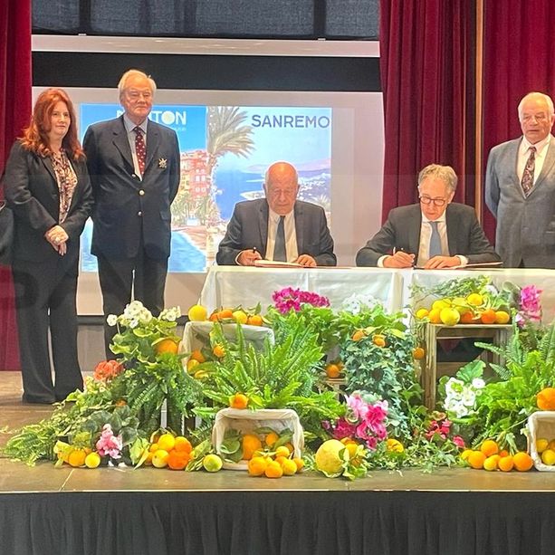 Firmato stamattina il protocollo d'intesa tra Mentone e Sanremo per la cooperazione tra i due comuni (Foto e Video)